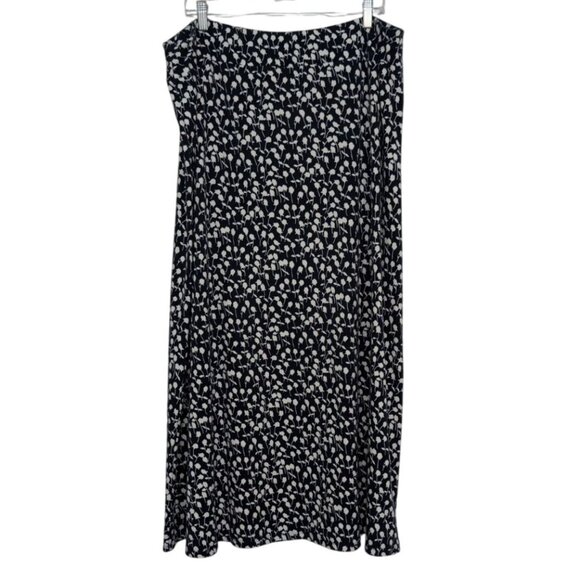 Talbots Floral Maxi Skirt Womens Plus Size 2X Blue White Stretch Pull On Modest - Picture 6 of 7